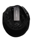 Dolce & Gabbana Black Glossy Cotton Newsboy Hat