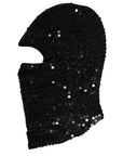 Dolce & Gabbana Black Sequined Nylon Ski Mask Balaclava Hat