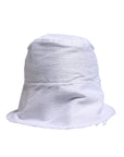 Dolce & Gabbana White Polyester Wide Brim Bucket Hat