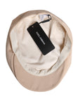 Dolce & Gabbana Beige Cotton Newsboy Capello Cabbie Hat
