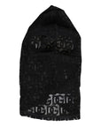 Dolce & Gabbana Black Logo Mesh Cotton Ski Mask Balaclava Hat
