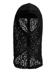 Dolce & Gabbana Black Logo Mesh Cotton Ski Mask Balaclava Hat
