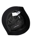 Dolce & Gabbana Black Cotton Wide Brim Bucket Hat