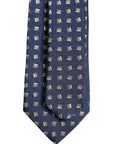 Dolce & Gabbana Blue Patterned Silk Adjustable Necktie Tie