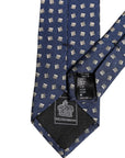 Dolce & Gabbana Blue Patterned Silk Adjustable Necktie Tie
