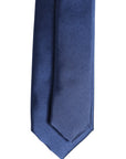 Dolce & Gabbana Blue Solid Silk Adjustable Necktie Tie
