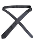 Dolce & Gabbana Dark Blue Patterned Silk Adjustable Tie
