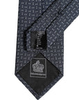 Dolce & Gabbana Dark Blue Patterned Silk Adjustable Tie