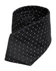 Dolce & Gabbana Black Patterned Silk Adjustable Necktie Tie