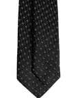 Dolce & Gabbana Black Patterned Silk Adjustable Necktie Tie