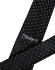 Dolce & Gabbana Black Patterned Silk Adjustable Necktie Tie