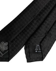 Dolce & Gabbana Black Circles Silk Adjustable Necktie Tie