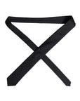 Dolce & Gabbana Dark Blue Silk Adjustable Necktie Tie