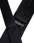 Dolce & Gabbana Dark Blue Silk Adjustable Necktie Tie