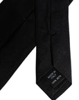Dolce & Gabbana Black Solid Silk Adjustable Necktie Tie