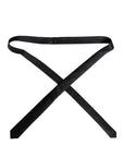 Dolce & Gabbana Black Solid Silk Adjustable Necktie Tie