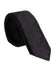 Dolce & Gabbana Black Circles Silk Adjustable Necktie Tie