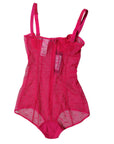 Dolce & Gabbana Fuchsia Tulle Balconette Bra Bodysuit Underwear