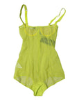 Dolce & Gabbana Green Tulle Balconette Bra Bodysuit Underwear