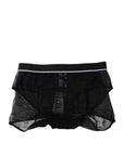 Dolce & Gabbana Black Tulle Nylon Mid Waist Panty Underwear