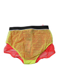 Dolce & Gabbana Red Yellow Tulle Mid Waist Panty Underwear