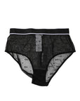 Dolce & Gabbana Black Tulle Nylon Mid Waist Panty Underwear