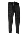 Dolce & Gabbana Black Logo Lace Lingerie Tights Pants Underwear