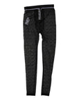Dolce & Gabbana Black Logo Lace Lingerie Tight Pants Underwear