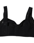 Dolce & Gabbana Black Nylon Balconcino Brassiere Underwear