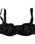 Dolce & Gabbana Black Silk Stretch Balconette Brassiere Underwear