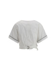 Brunello Cucinelli Buckle-knotted waist Blouse