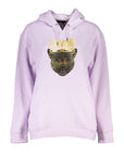 Cavalli Class Purple Cotton Sweater