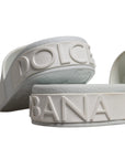 Dolce & Gabbana White Rubber Slides Sandals Beachwear Shoes