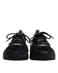 Dolce & Gabbana Black Leather Daymaster Low Top Sneaker Shoes