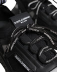 Dolce & Gabbana Black Leather Daymaster Low Top Sneaker Shoes