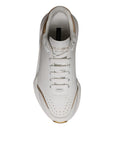 Dolce & Gabbana White Gold Daymaster Low Top Sneaker Shoes