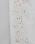 Dolce & Gabbana Elegant White Floral Cutout Dress Pants
