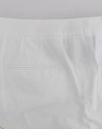 Dolce & Gabbana Elegant White Floral Cutout Dress Pants
