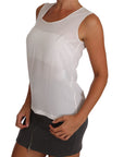 Dolce & Gabbana Elegant Sleeveless White Silk Blouse Top
