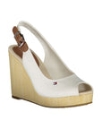 Tommy Hilfiger White Cotton Sandal