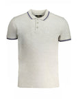 Cavalli Class Gray Cotton Polo Shirt
