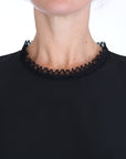 Dolce & Gabbana Elegant Lace Detailed Silk Blouse