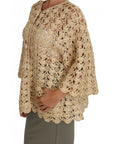 Dolce & Gabbana Chic Beige Crochet Raffia Cardigan