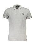 Cavalli Class Gray Cotton Polo Shirt