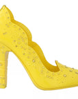 Dolce & Gabbana Yellow Crystal Heels CINDERELLA Shoes