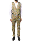 Dolce & Gabbana Multicolor Camouflage SICILIA 3 Piece Suit