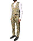 Dolce & Gabbana Multicolor Camouflage SICILIA 3 Piece Suit