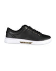 Tommy Hilfiger Black Leather Women Sneaker