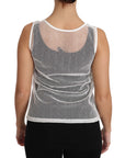 Dolce & Gabbana Elegant White Sheer Sleeveless Top