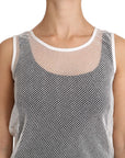 Dolce & Gabbana Elegant White Sheer Sleeveless Top
